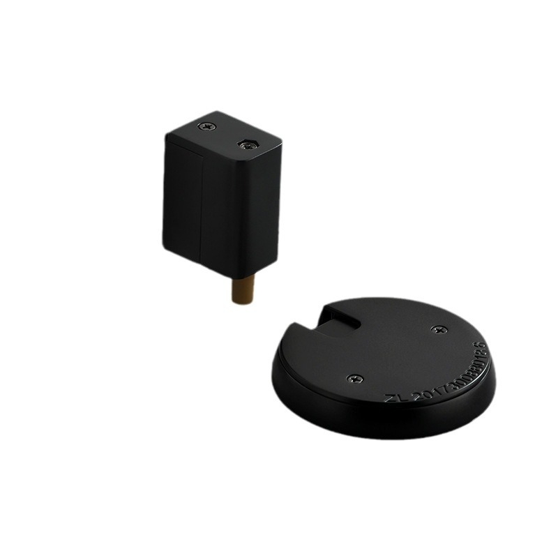 BAGB Mâner de ușă cu aspirație pe podea – fără găuri, anti-coliziune, push-pull (Model FFDX, material: aliaj de zinc, finisaj: placare electrolitică, montaj CT-02)