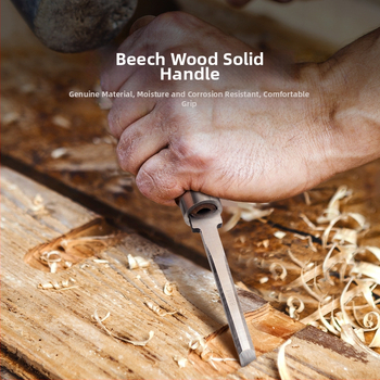 Set dlát pre stolárstvo s čepeľami z mangánovej ocele, rukoväť z buku – ploché a polkruhové dláta