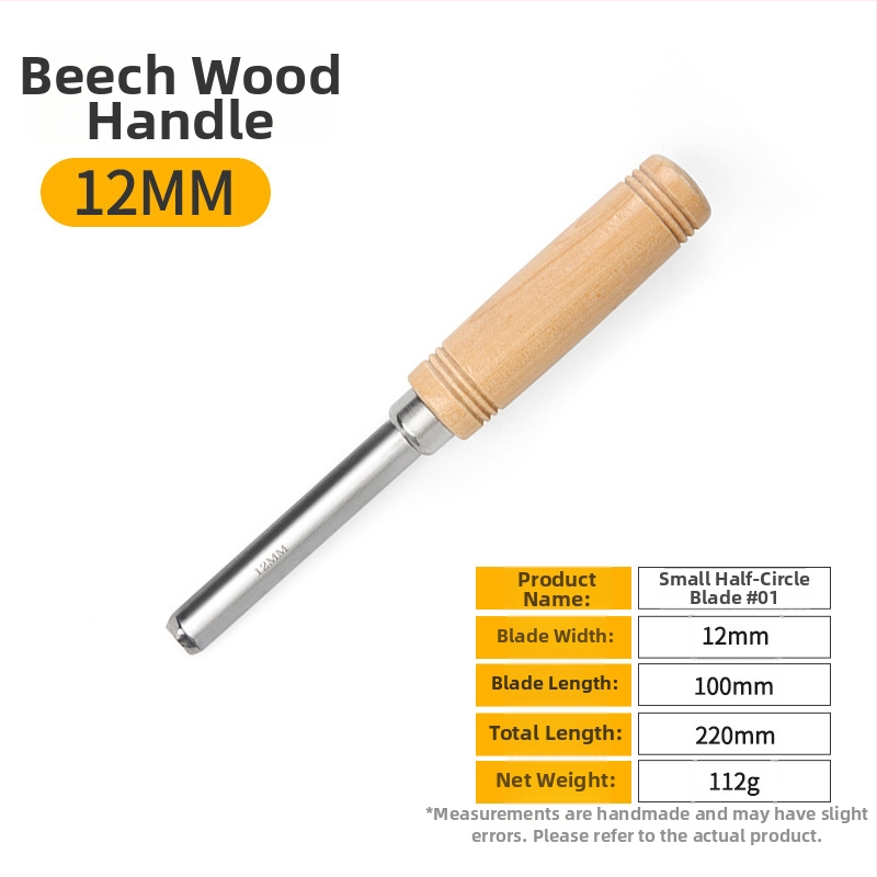 Set dlát pre stolárstvo s čepeľami z mangánovej ocele, rukoväť z buku – ploché a polkruhové dláta