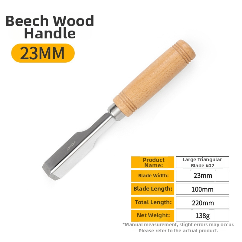 Set dlát pre stolárstvo s čepeľami z mangánovej ocele, rukoväť z buku – ploché a polkruhové dláta