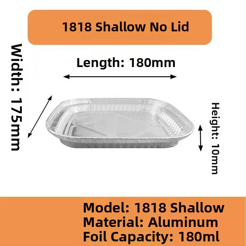 Hlinírová fóliová tácka, zosilnená a plochá na grilovanie a pečenie, jednorazové balenie na donášku, s logom sítotlačou, biologicky rozložiteľná, nie je vhodná do mikrovlnky