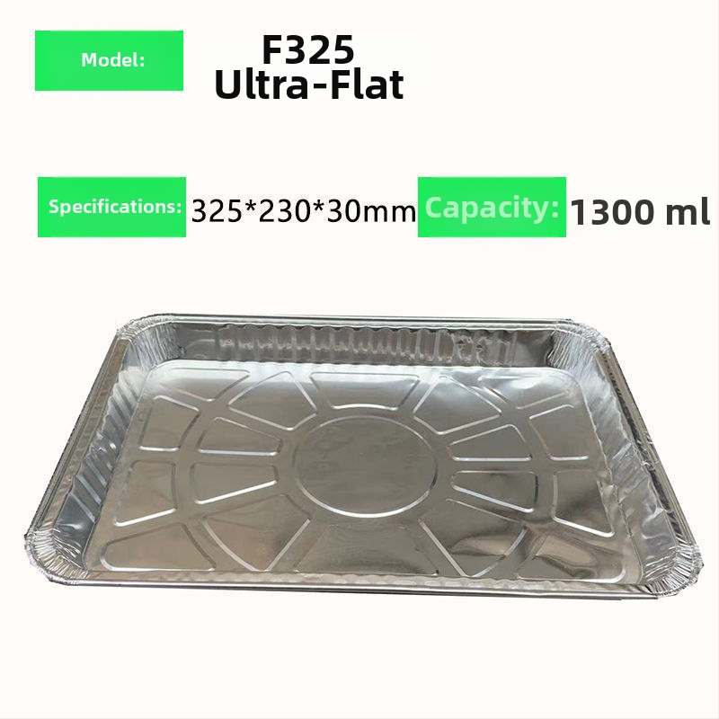 Hlinírová fóliová tácka, zosilnená a plochá na grilovanie a pečenie, jednorazové balenie na donášku, s logom sítotlačou, biologicky rozložiteľná, nie je vhodná do mikrovlnky