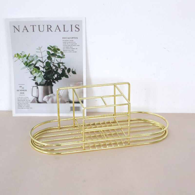 Držač četkice za zube i čaše od kovanog željeza, zidni bez bušenja, ugrađeni nosač, mogućnost prilagodbe