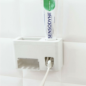 Držač za četkice za zube - zidni, bez bušenja, plastični držač paste za zube i višefunkcijsko skladište