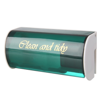 Zidni držač četkica bez bušenja, s poklopcem, dozatorom za pastu, 2 pretinca, plastični