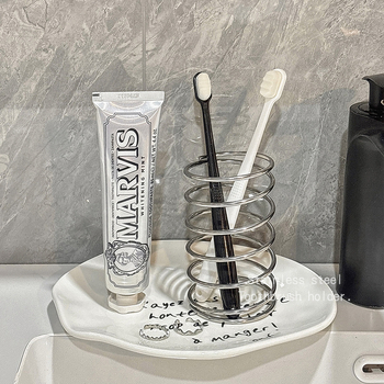 Suport pentru periuțe de dinți din oțel inoxidabil pentru baie, montaj fără găurire, mai multe opțiuni de montare, Lemon Book