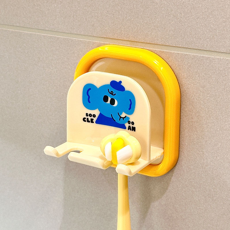 Plastični zidni držač četkice za zube, bez bušenja, za dječje električne četkice, kupaonica