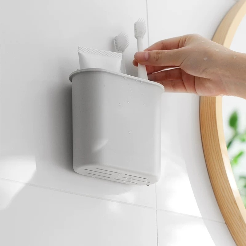 Držač za električne četkice za zube, zidni, bez bušenja, plastični
