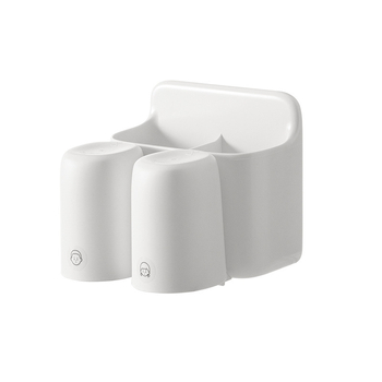 Suport pentru periuțe de dinți - montaj pe perete, fără găuri, din plastic