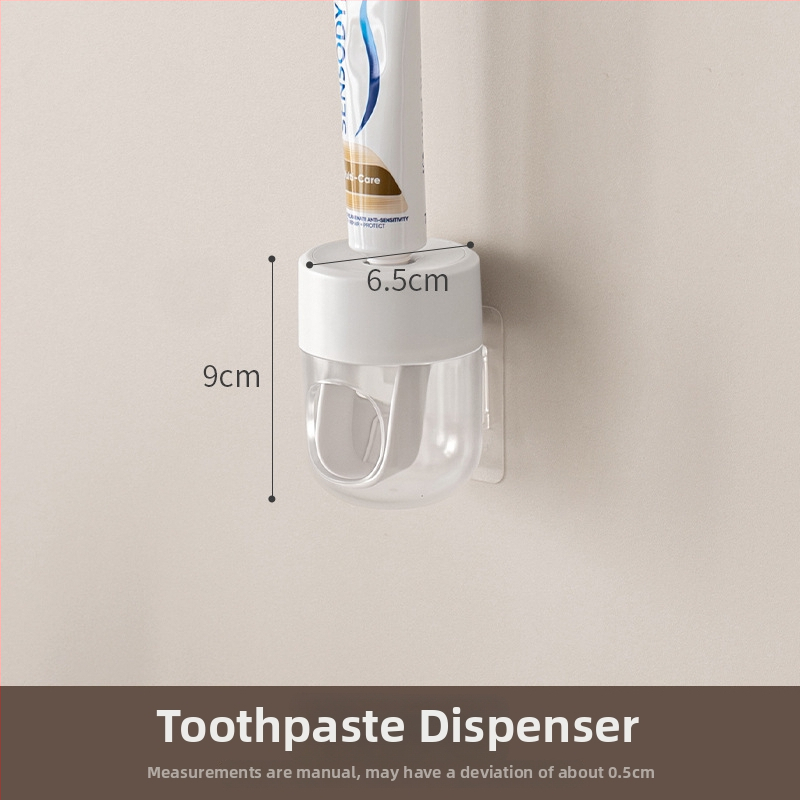 Suport pentru periuțe de dinți - montaj pe perete, fără găuri, din plastic