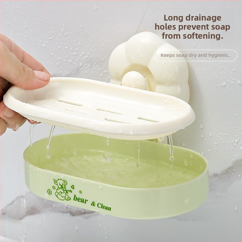 Nástenný mydlový box s prisávacou miskou – ABS materiál