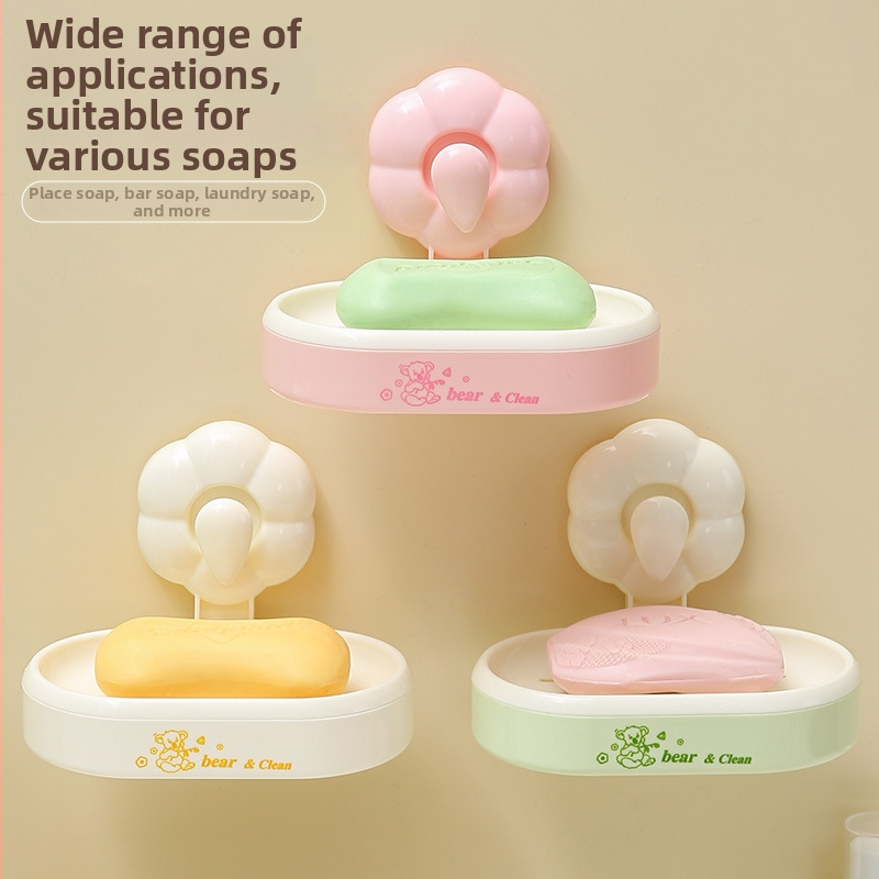 Nástenný mydlový box s prisávacou miskou – ABS materiál