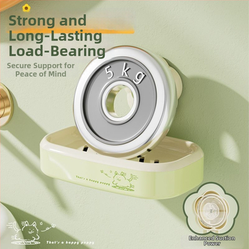 Kvetinová držiak na mydlo s vákuovým uchytením na stenu, kúpeľňa, perforovaný odvod, dvojúrovňový úložný stojan, plast, značka Yumu