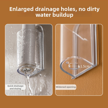 FaSoLa Fogkefetartó — Fúrás nélküli, Falra szerelhető, Szívócsésze, PET/PC