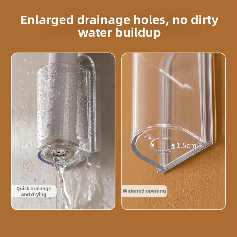 FaSoLa Fogkefetartó — Fúrás nélküli, Falra szerelhető, Szívócsésze, PET/PC