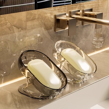 Zidni držač za sapun s kutijom za pohranu, PET materijal, kutija 50 komada, moguć ispis logotipa