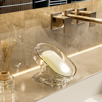 Zidni držač za sapun s kutijom za pohranu, PET materijal, kutija 50 komada, moguć ispis logotipa