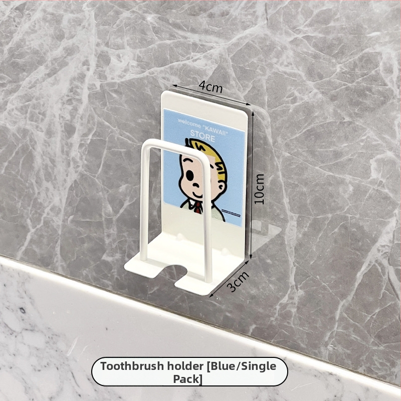 Zidni držač za četkicu za zube s obrnuto odvodnjavanjem za čašice za ispiranje usta, metalni spremnik za pohranu