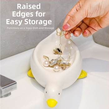 Plastová mydelnička s drenážou, tvar labute, balenie 300 kusov, model 54645646