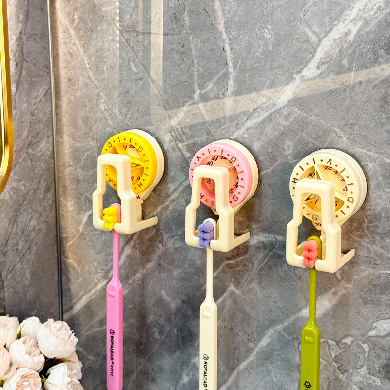 Držač za četkice za zube na zid bez bušenja — ABS materijal, pričvršćivanje vakuumskom čašom, 1–4 pretinca