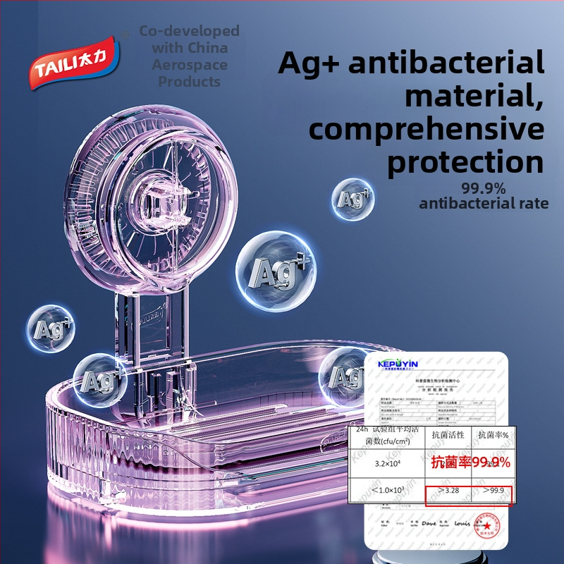 Dvojposchodový nástenný zásobník na mydlo so zásuvkou a odkvapovou misou – ABS, antibakteriálny, 48 kusov