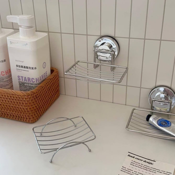 Držač za sapun od nehrđajućeg čelika za zid s odvodnom mrežom i mrežastim skladištem