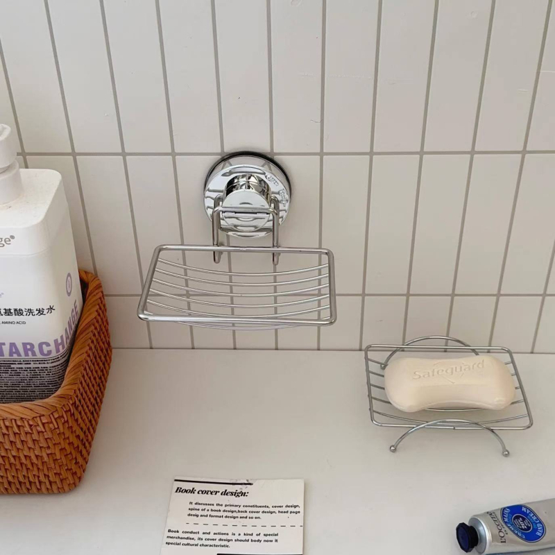 Držač za sapun od nehrđajućeg čelika za zid s odvodnom mrežom i mrežastim skladištem