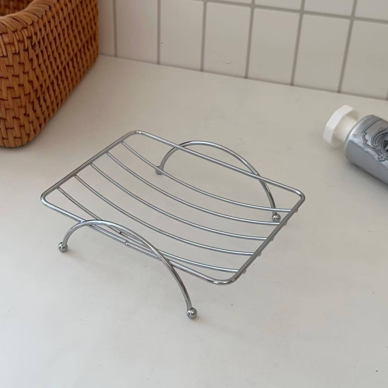 Držač za sapun od nehrđajućeg čelika za zid s odvodnom mrežom i mrežastim skladištem