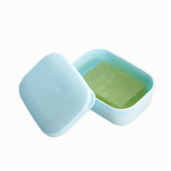 Likelai Kutija za Sapun za Putovanja, Kvadratna, Vodootporna i Zatvorena, Prijenosni PP Spremnik s Poklopcem, Otisak Loga