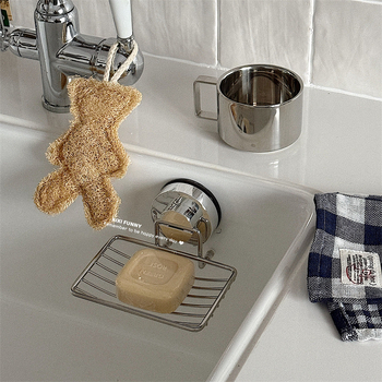 Otter zidno postavljena posuda za sapun s odvodnim nosačem za kupaonicu — bez poklopca, bez vaku, materijal: Drugo