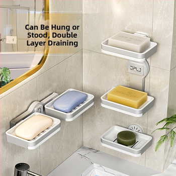 Držiak na mydlo s vákuovou podložkou – montáž bez dier, odnímateľný a umývateľný, protišmykový, z plastu; Značka Oriental Bright Clean; Balenie: 100 ks