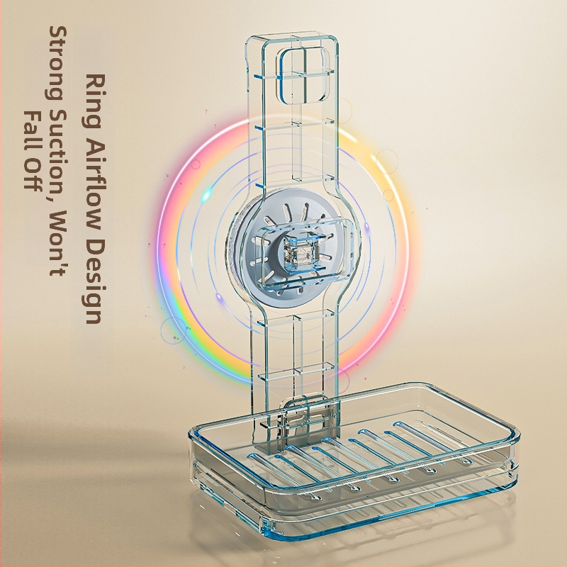 Držiak na mydlo s vákuovou podložkou – montáž bez dier, odnímateľný a umývateľný, protišmykový, z plastu; Značka Oriental Bright Clean; Balenie: 100 ks