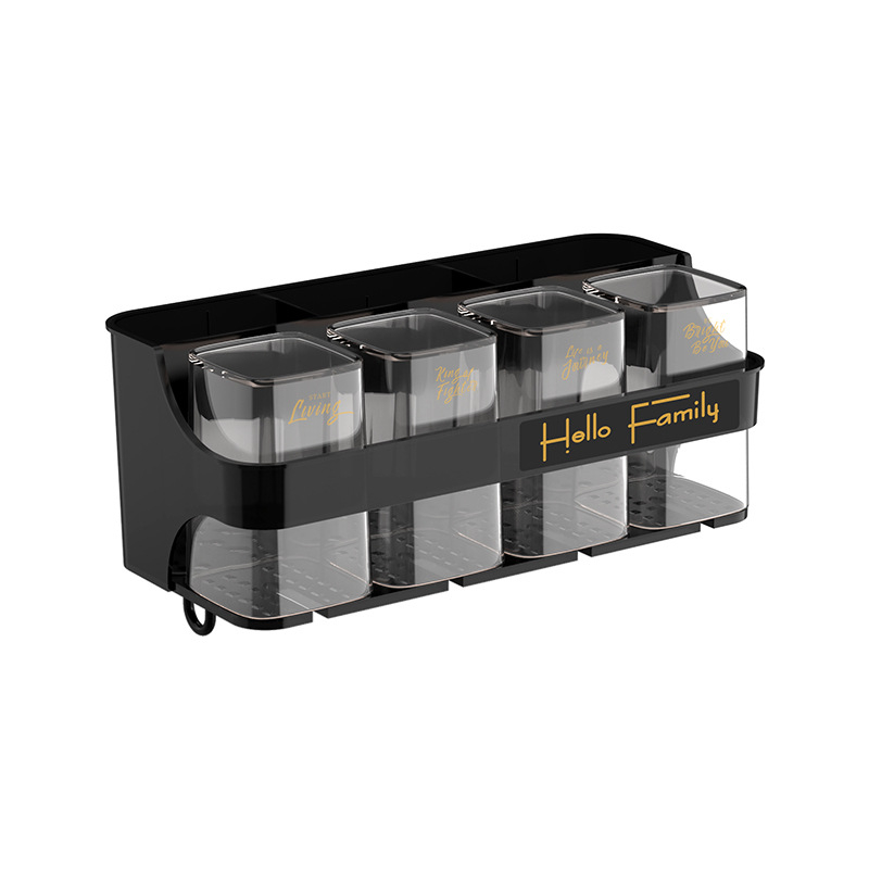 Fali fogkefetartó, szívócsöves rögzítés, fúrás nélkül, műanyagból, pastatároló és gargalizáló pohár