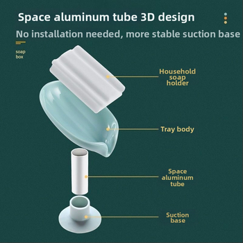Plastový nástenný držiak na mydlo so sacou a odkvapkávacím tanierom