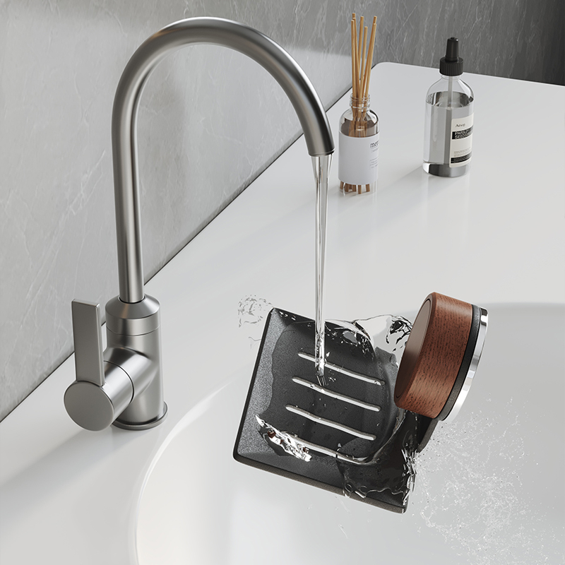 Fémes szappantartó falra szerelhető szívókoronggal, Sea Shark