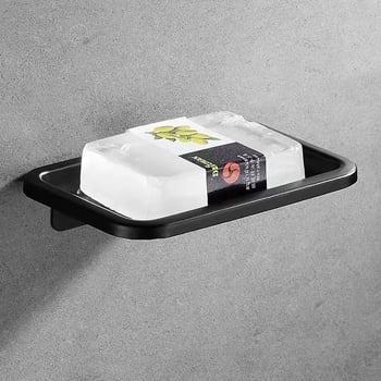 Space Aluminum szappan tál, falra szerelhető, nyomtatott logó