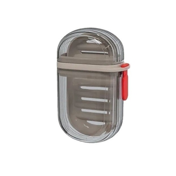 Кутия за сапун със капак, запечатана, вакуумна вендуза, пластмасова, 10 броя, за пътуване