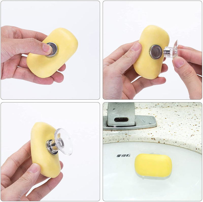 Стенно магнитно държало за сапун с вакуумна вендуза – без пробиване, опаковка 200 бр.