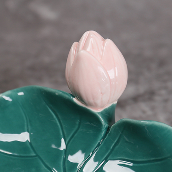 Keramička posuda za sapunicu za kupaonicu s dizajnom lista lotosa, nordijski stil; materijal keramika; otisnut logotip: da; marka Shangxing