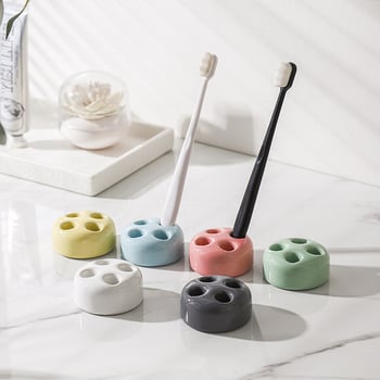 Kerámiából készült fogkefetartó, fúrás nélküli rögzítés, tárolás, skandináv stílus