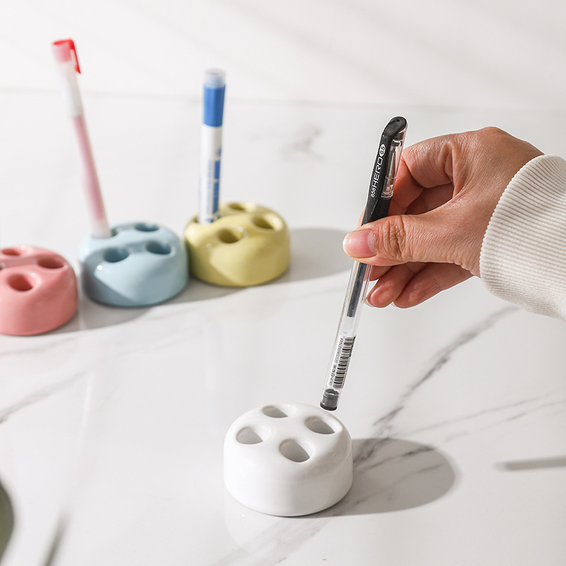 Kerámiából készült fogkefetartó, fúrás nélküli rögzítés, tárolás, skandináv stílus