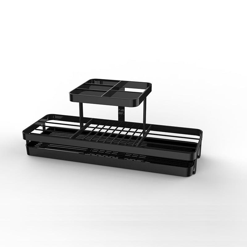 Fogkefetartó UV-sterilizálással, fém, vákuumos rögzítés, 3 rekesz, fürdőszoba