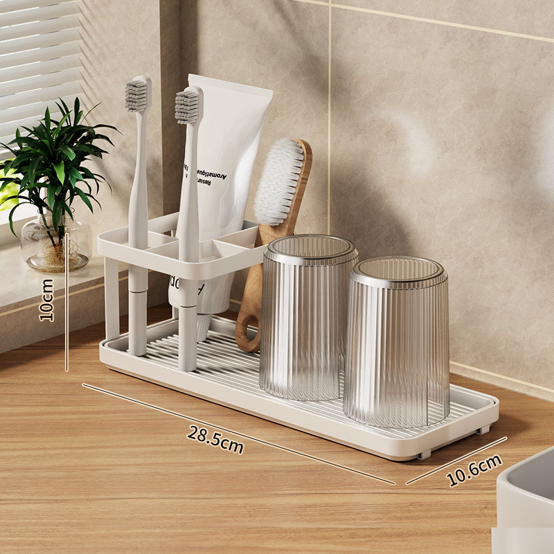 Fogkefetartó UV-sterilizálással, fém, vákuumos rögzítés, 3 rekesz, fürdőszoba