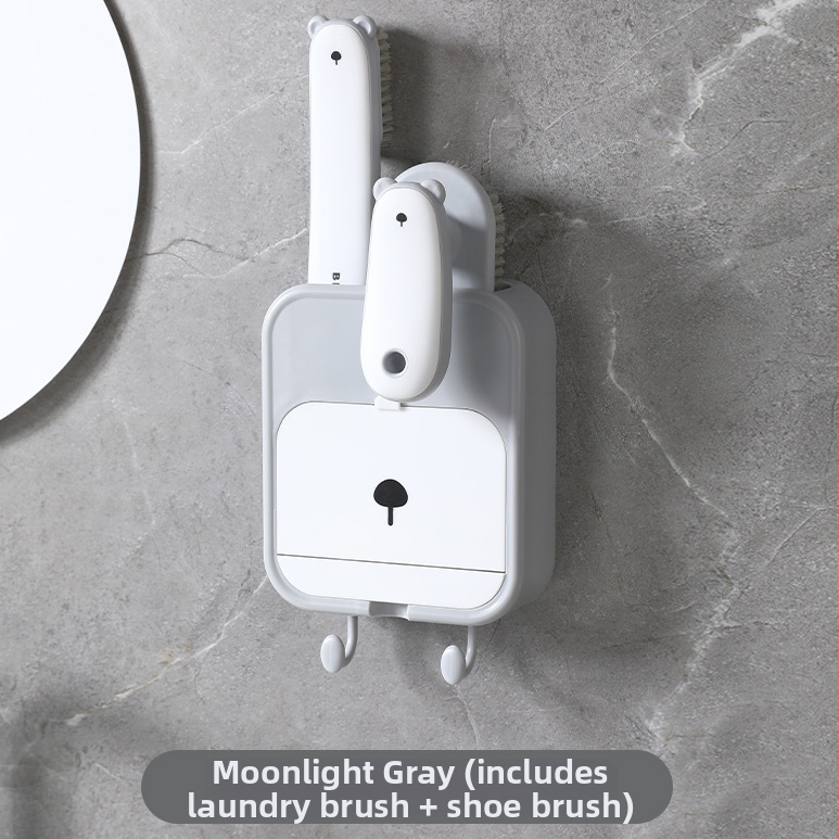 Kangmi falra szerelhető szappanbox lefolyóval, szívókoronggal, fedéllel, műanyagból, 72 darabos csomag