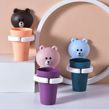 Gyerekek fogkefetartója - ragasztós típus, fúrás nélkül, műanyag, ZY 0608