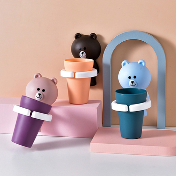 Gyerekek fogkefetartója - ragasztós típus, fúrás nélkül, műanyag, ZY 0608