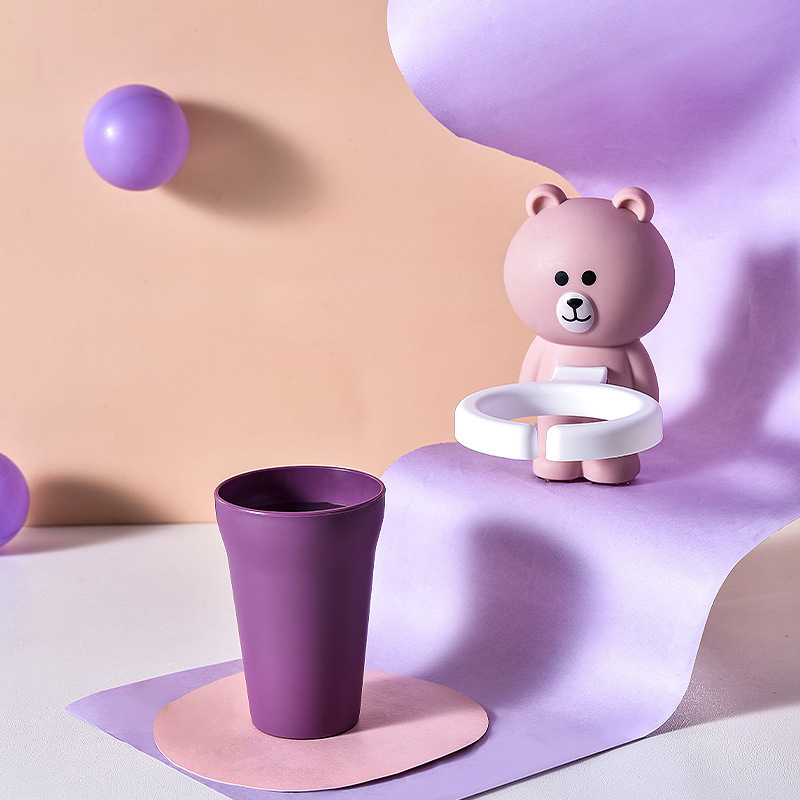 Gyerekek fogkefetartója - ragasztós típus, fúrás nélkül, műanyag, ZY 0608