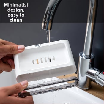 Műanyag szappontartó fürdőszobához, nagy kapacitású, Ou Youke márka, logóval