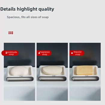 Műanyag szappontartó fürdőszobához, nagy kapacitású, Ou Youke márka, logóval