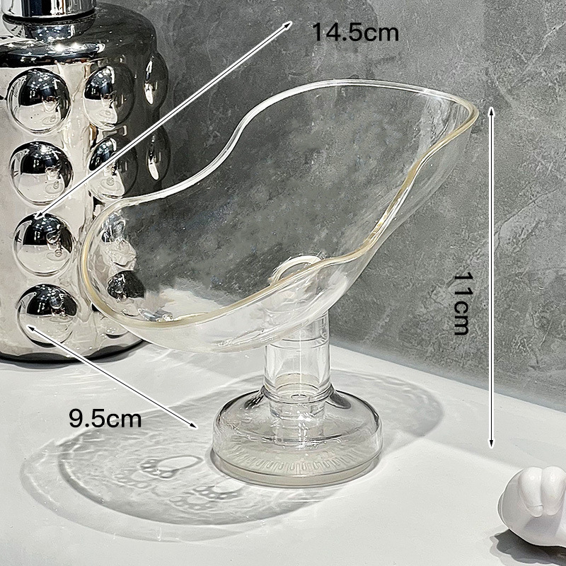 Сапунена поставка със suction cup, наклонена мултифункционална, без натрупване на вода, пластмасова